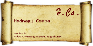 Hadnagy Csaba névjegykártya